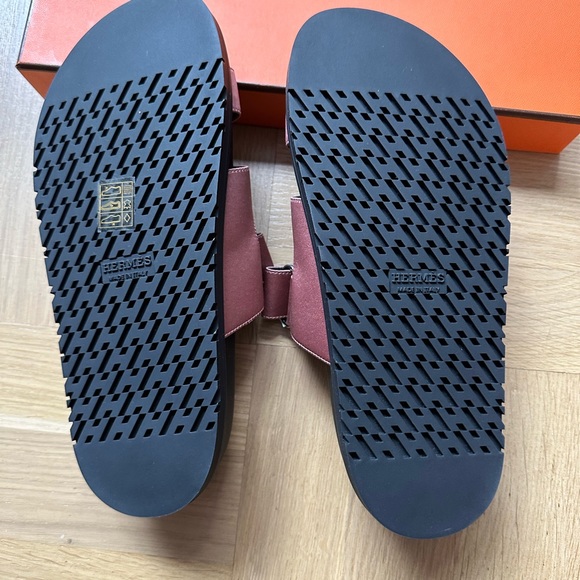 Hermes Authentic Chypre Calfskin Women’s Sandals 36 Satin Pink - Picture 9 of 10